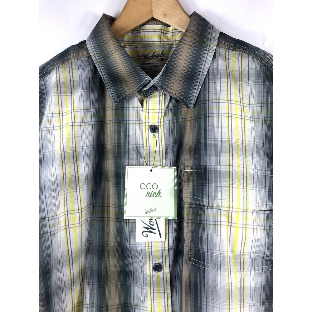 Woolrich Shirt Mens Medium Adventure Series Desert View Eco Rich Organic $65 NEW